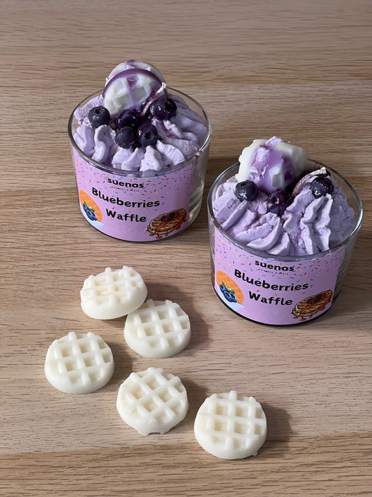 Blueberries Waffle candle