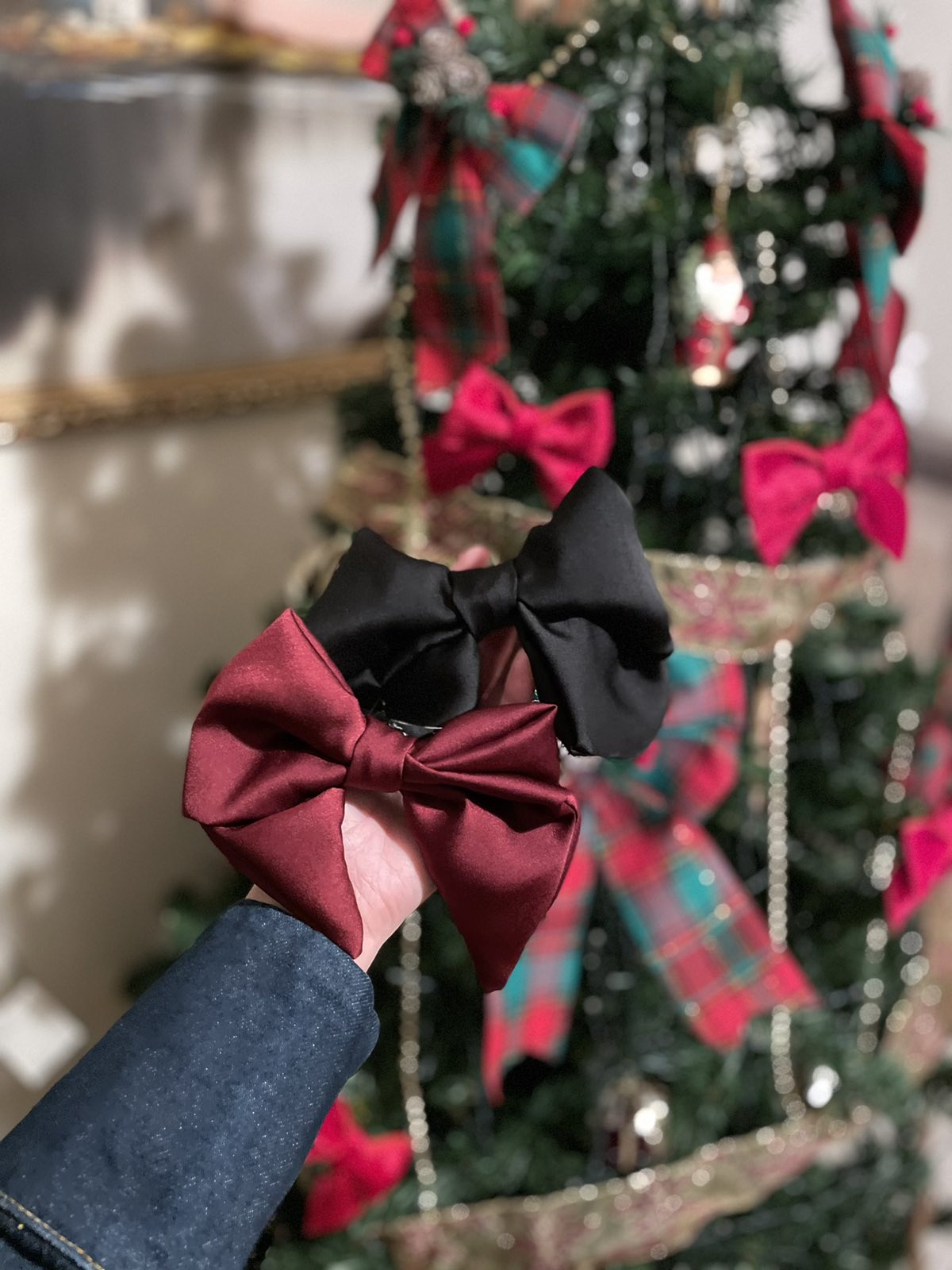 Christmas box girly bow