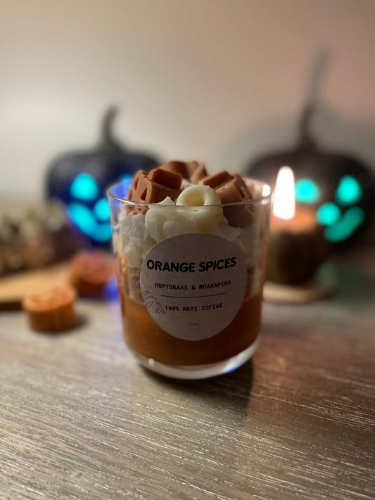 Orange spices candle