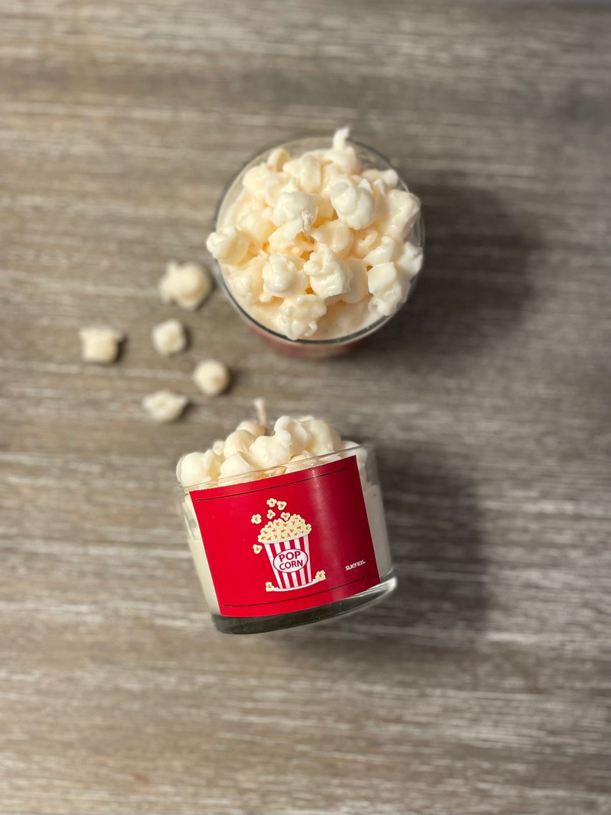 Pop corn candle