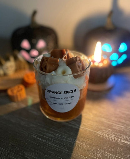 Orange spices candle